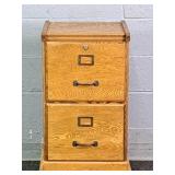 Solid Wood Two Drawer File Cabinet