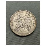 Chile - 1915 One Peso Silver Coin 8.82g .720