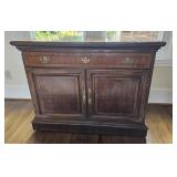 Universal Furn Co Vintage Walnut Rolling Server