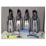 Lot Of 8 Asstd Snorkeling Items