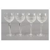 4x The Bid Waterford Crystal Tall Stem Glass