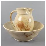 Classic Stoneware Pitcher And Basin Set