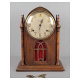 E Ingraham Running Antique Gothic Mantle Clock