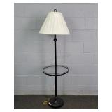 Metal Floor Lamp W/ Glass Table