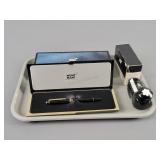 Mont Blanc Fountain Pen W/ Ink Refill & Case