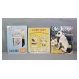 3x The Bid Vintage Metal Advertising Signs