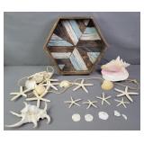 Asst Beach Decor And Driftwood Box