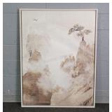 Lot Of 3 Modern Triptych Art Prints In Wood Frames