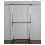 Metal Frame Adjustable Rolling Garment Rack