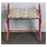 Vintage Painted Cast Iron Bench