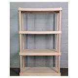 4 Tier Plastic Garage Shelf Unit