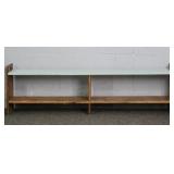 Rustic Solid Wood 2 Tier Low Shelf Unit/bench