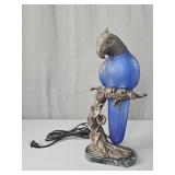 Vintage 17' Glass Andrea By Sadek Parrot Lamp