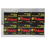 6x The Bid 20 Round Box 7.62x39 Ammo