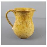 Stamped Wilmington Nc Yellow Pitcher-local Pottery