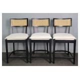 3x The Bid Chairus Calidonia Painted Wood Stools