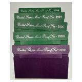 5x The Bid Us Mint Proof Coin Sets 1990's