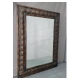 Pressed Metal Frame Wall Hung Beveled Mirror