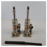 2x The Bid Pittsburgh 4 Ton Bottle Jack