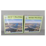 2x The Bid Surf City's 3 Bridges 1000 Pc Puzzles