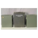 3x The Bid Large Metal Ammo Cans W/ Foam