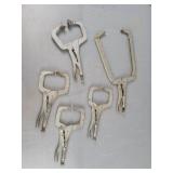 Lot Metal Locking C-clamp Pliers
