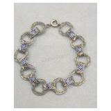 Vintage Signed Spain Bracelet ,intricate Filigree