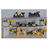 Lot Of Dewalt Cordless Tools, Chargers, Batteries