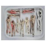 10 Pc Lot Vintage Vise-grip & More Locking Pliers