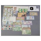 Stamps And Foreign Money Lot