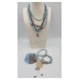 Coral & Turquoise Colored Jewelry Lot
