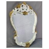 Vintage Carved Wooden Frame Wall Hung Mirror