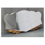 Vintage Wall Hung Art-deco Style Beveled Mirror