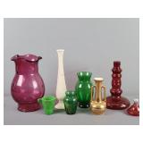 8x The Bid Assorted Glass Decor