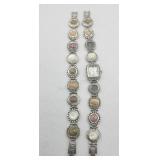 Gem Time Bracelet And Quartz  Watch Set . Needs