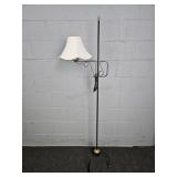 Vintage Hand Forged Wrought Iron Adj Height Lamp