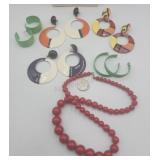 Retro Grovey  Jewelry Lot Colorful Pieces