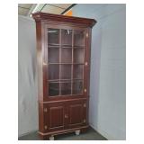 Vintage 2 Pc Mahogany Corner Cabinet