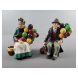 2x Bid Royal Doulton Ballon People Figures