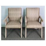 2x Bid Ashley Furn Alum Framed Patio Chairs