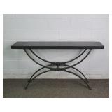 Univ Furn Heavy Wrought Iron & Slate Console Table
