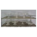 8x Bid Glass Cake Stands