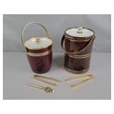 2x Bid Vintage Ice Buckets W/ Accessories