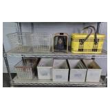 9x Bid Asst Storage Bins & More Vintage