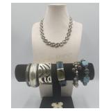 Heavy Chain Necklace Bracelets And Butterfly