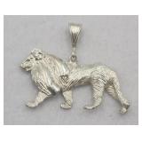 Sterling Silver Lion Pendant 6.5g