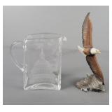 2x The Bid American Pitcher & Eagle Figure