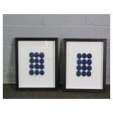 2x Bid Framed Colorful Seashell Display