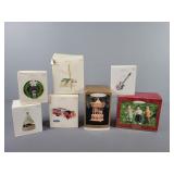 7x Bid Keepsake Christmas Ornaments
