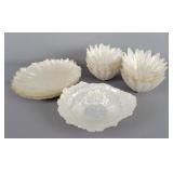 12 Pc Luster Glass Flower Bowls & Plates